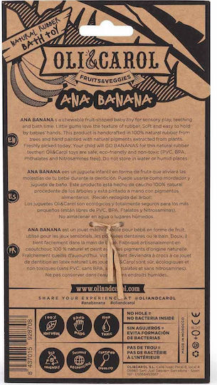Oli&Carol Ana Banana Μασητικός Κρίκος Οδοντοφυΐας από Καουτσούκ για 3 m+
