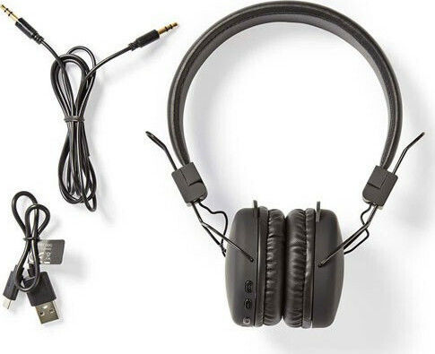 Nedis Wireless / Wired On Ear Headphones with 6 hours of Operation Black