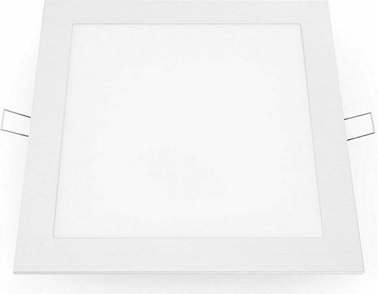 Aca Panou LED Pătrat Încastrat 18W cu Lumină Alb Rece 6500K 22.5x22.5cm