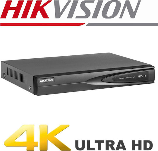 Hikvision DS-7616NI-K1 Καταγραφικό NVR 16 Καναλιών με Ανάλυση 4K
