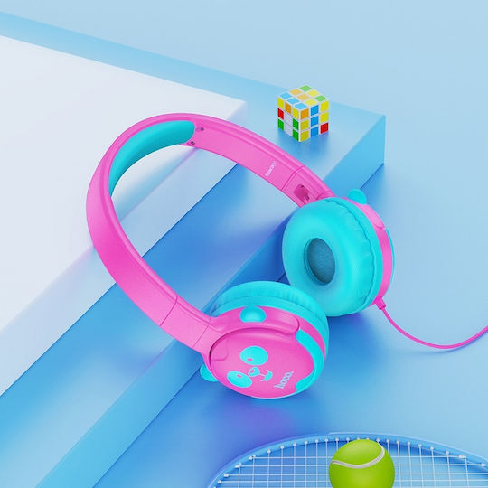 Hoco W31 Kabelgebunden Kinder Am Ohr Kopfhörer mit Radio Light Blue / Pink