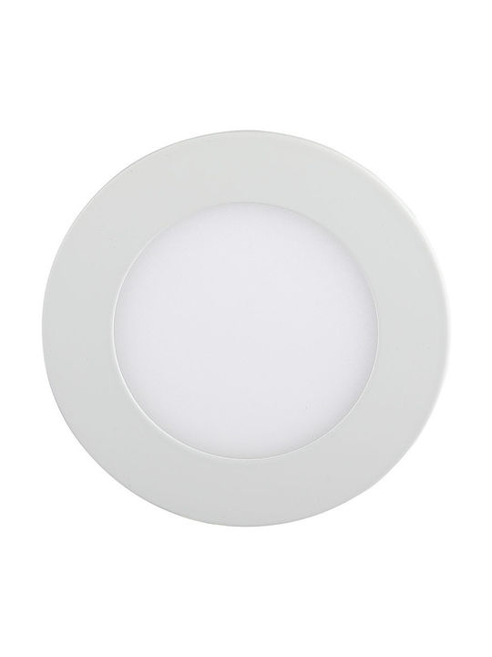 V-TAC Round Recessed LED Panel 12W with Warm White Light 17x17cm