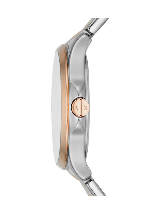 Armani Exchange Γυναικείο Ρολόι 36mm Μπαταρίας με Ροζ Χρυσό Μεταλλικό Μπρασελέ