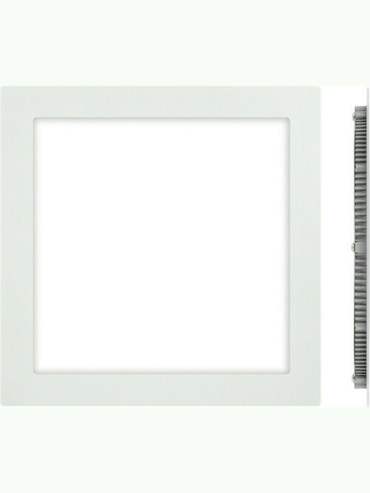 VK Lighting Square Recessed LED Panel 24W with Natural White Light 4000K 23.5x23.5cm
