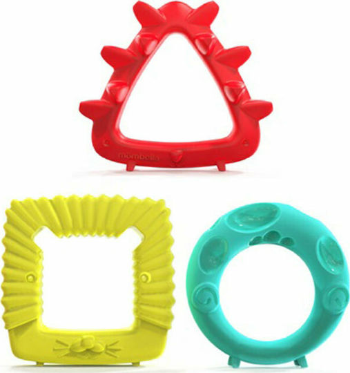 Baby to Love Geometry Animal Teething Ring for Teething from Silicone for 3 months+ 3 Pieces
