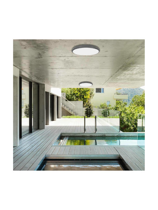 SoleLuce Outdoor Ceiling Flush Mount in Gray Color 2061001259