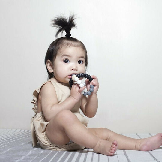 Nibbling Cube Teething Ring Wooden for 0 m+