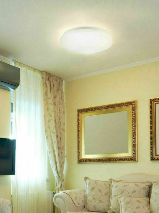 V-TAC Rotund În aer liber Panou LED Putere 36W cu Alb Cald Lumini 48x48cm.