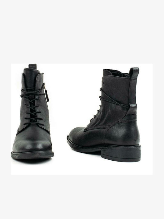 Catria A Leder Stiefeletten Damen Schwarz