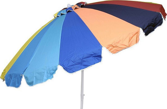 Campus My Resort Folding Beach Umbrella Diameter 2.2m with UV Protection and Air Duct Multicolour