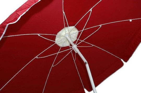 Campus Folding Beach Umbrella Diameter 2m with UV Protection and Air Duct Red