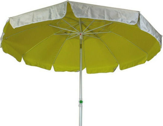 Summer Club Costa Faltbarer Strandsonnenschirm aus Aluminium Durchmesser 2m mit UV-Schutz und Strand Sonnenschirm Aluminium Silber