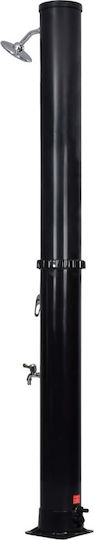 vidaXL Solar Pool Shower Made of PVC Black