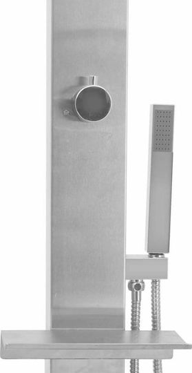 vidaXL Pool Shower 210x10x6.5cm Silver
