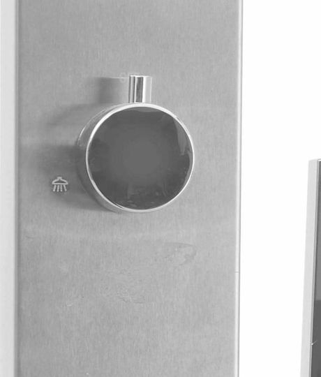 vidaXL Pool Shower 210x10x6.5cm Silver