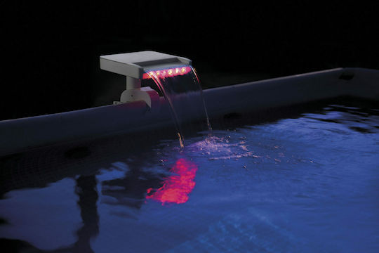 Intex Pool Waterfall with Multicolor LED Lighting made of Plastic 28x28x29cm Silver