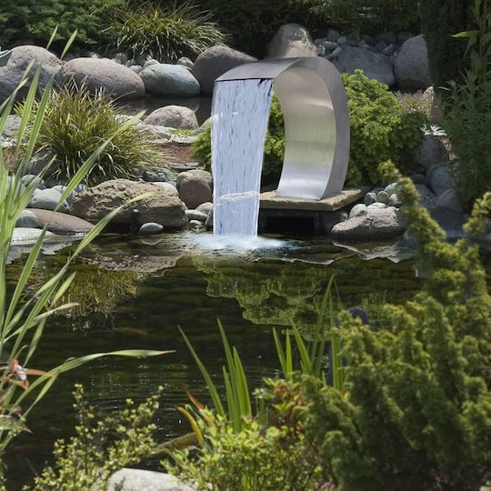 vidaXL Pool Waterfall made of Stainless Steel 45x30x60cm Silver