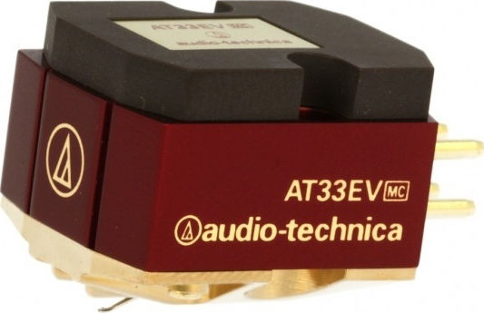 Audio Technica Κεφαλή Πικάπ AT33EV Κινητού Πηνίου σε Κόκκινο Χρώμα