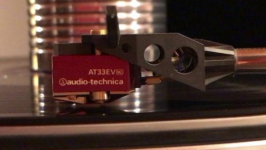 Audio Technica Κεφαλή Πικάπ AT33EV Κινητού Πηνίου σε Κόκκινο Χρώμα
