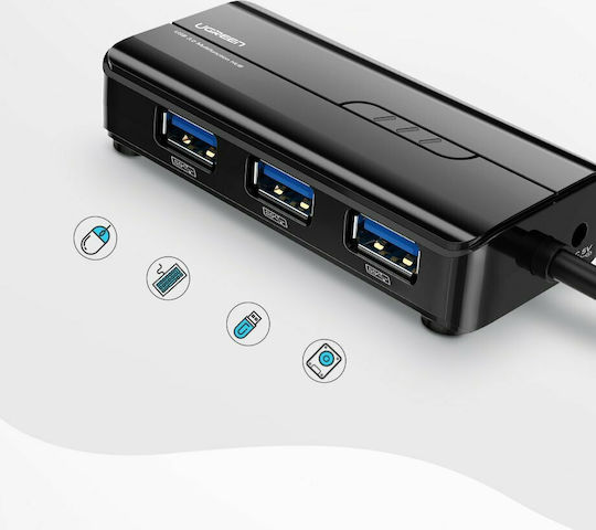 Ugreen 3-Port USB 3.0 Hub with USB-A / Ethernet Connection