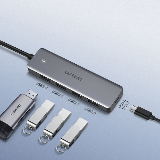 Ugreen CM219 Hub 5 Ports USB 3.0 with USB-C Connection Gray