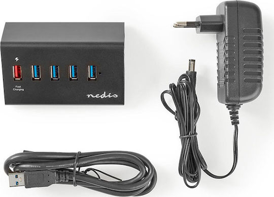 Nedis USB-Hub 5 Anschlüsse USB 3.0 mit USB-A Anschluss