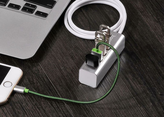 Hoco HB1 USB-Hub mit 4 Anschlüssen USB 2.0 mit USB-A Anschluss in Grau