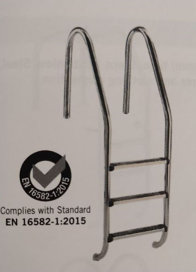 Astral Pool Standard Pool Ladder from Stainless Steel 133x50x65cm Silver