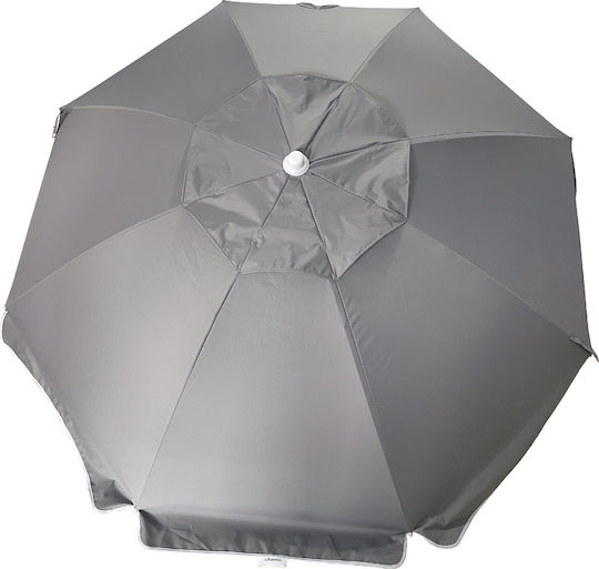 Campus Folding Beach Umbrella Diameter 2m with UV Protection Grey/Silver