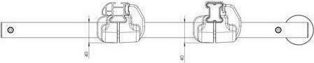 Nordrive Roller Φόρτωσης Σχάρας Αυτοκινήτου U-7 Roller με Προέκταση 96cm για Μπάρες Οροφής Kargo 1τμχ