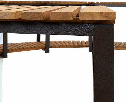 vidaXL Poolzubehör Schwarzer Spa / Whirlpool-Rahmen 53x273x273cm Schwarz