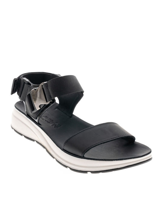 Anatomic Women's Leather Ankle Strap Platforms Black