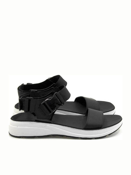 Anatomic Women's Leather Ankle Strap Platforms Black