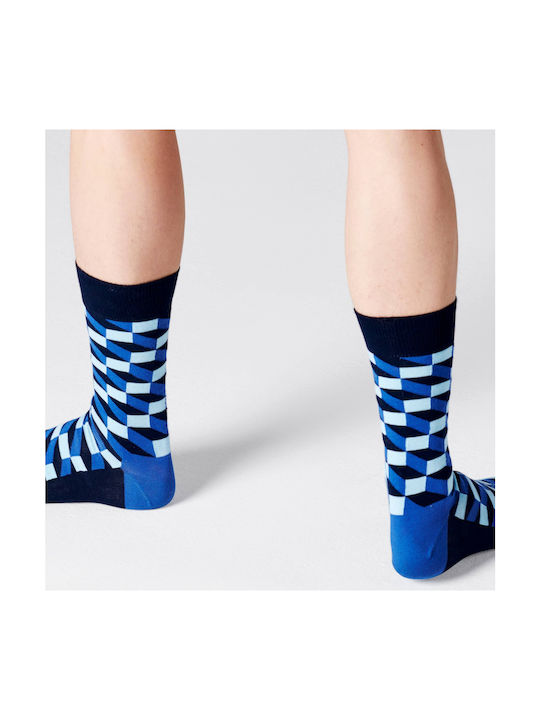 Happy Socks Filled Optic Ανδρικές Κάλτσες με Σχέδια Πολύχρωμες