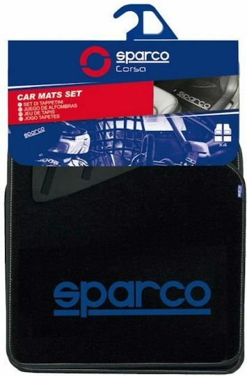 Sparco Σετ Μπροστινά και Πίσω Πατάκια Universal 4τμχ Μπλε / Μαύρο