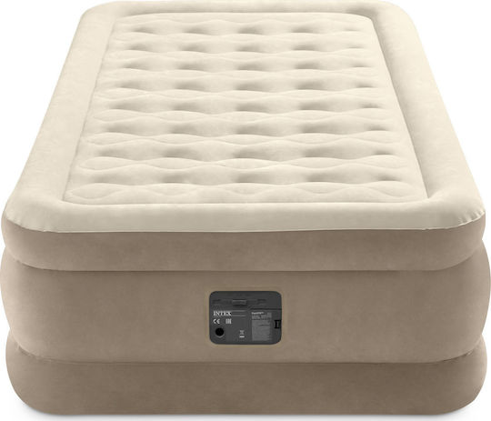 Intex Air Mattress Single with Integrated Pump Elevated Ultra Plush 191x99x46cm