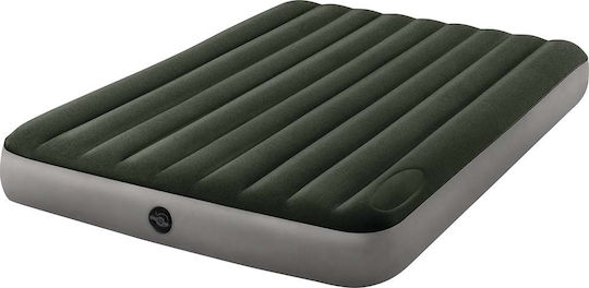 Intex Inflatable Double Air Mattress with Integrated Pump Downy 203x152x25cm Gray