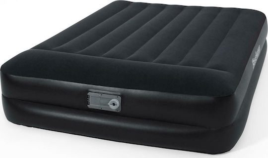 Bestway Double Inflatable Sleeping Mattress with Integrated Electric Pump 203x152x46cm Blue
