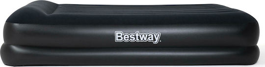 Bestway Double Inflatable Sleeping Mattress with Integrated Electric Pump 203x152x46cm Blue