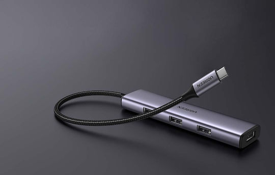Ugreen CM473 USB Hub 4 USB 3.2 Ports with USB-A Connection Gray