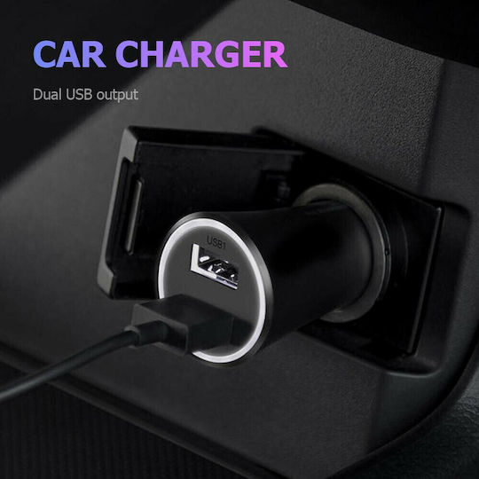 Xiaomi Car Charger 37W 2.25A Fast Charging with Ports: 2xUSB Black Color