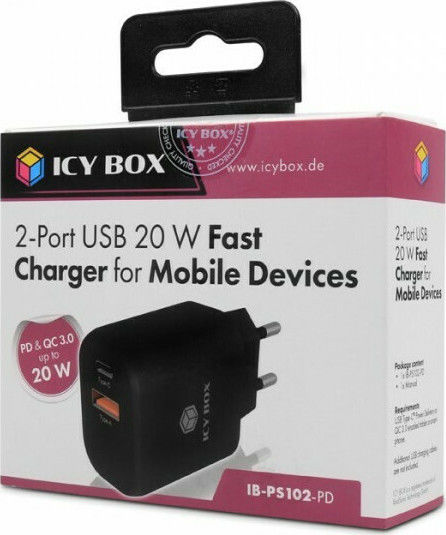 Icy Box Hub 4 Θυρών USB 3.0 με σύνδεση USB-A / USB-C / Ethernet