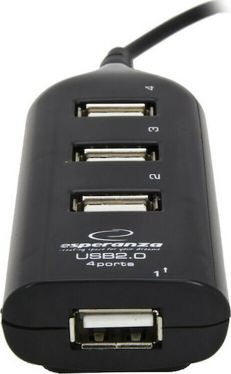 Esperanza EA116 Hub 4 Θυρών USB 2.0 με σύνδεση USB-A