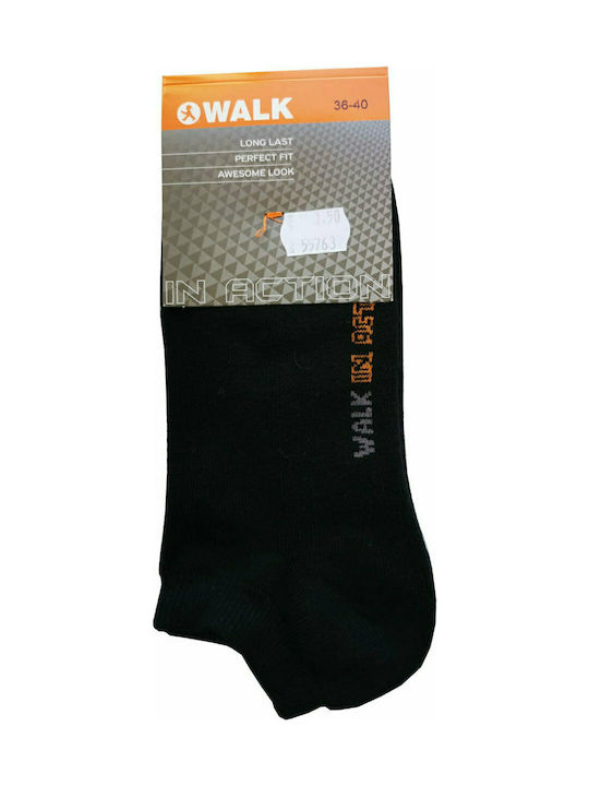 Walk Women's Solid Color Socks Black
