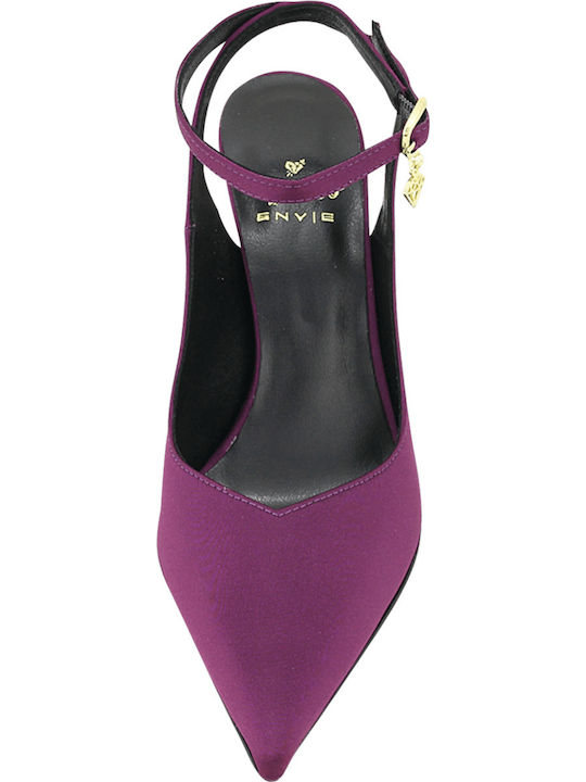 Pointed Toe Heel with Strap Purple M03-14482-41