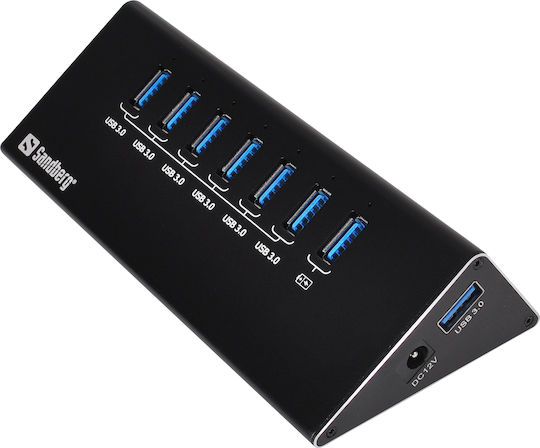 Sandberg USB-Hub 7 Anschlüsse USB 3.0 mit USB-A Anschluss