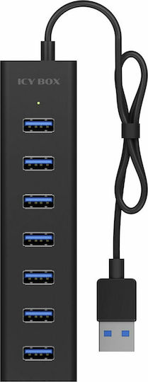 Icy Box Hub 7 Θυρών USB 3.0 με σύνδεση USB-A