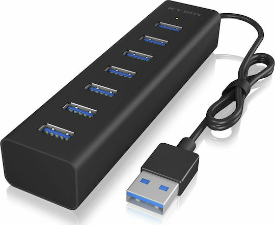 Icy Box Hub 7 Θυρών USB 3.0 με σύνδεση USB-A