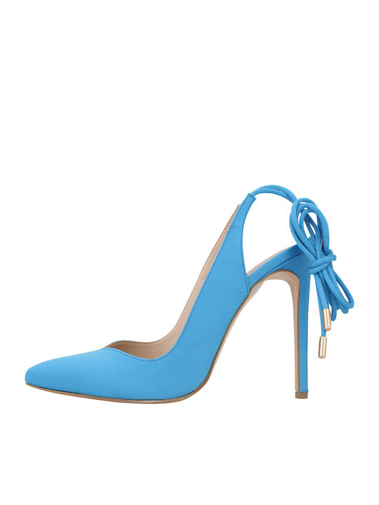 Pumps mit Stiletto-Absatz Hellblau