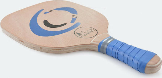 "to agori" Energy Beach Racket Beige 420gr With Straight Blue Handle